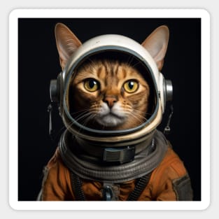 Astronaut Cat in Space - Abyssinian Magnet